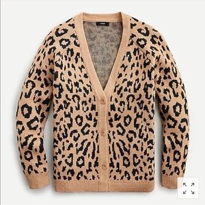 J.Crew V-neck Leopard Cardigan